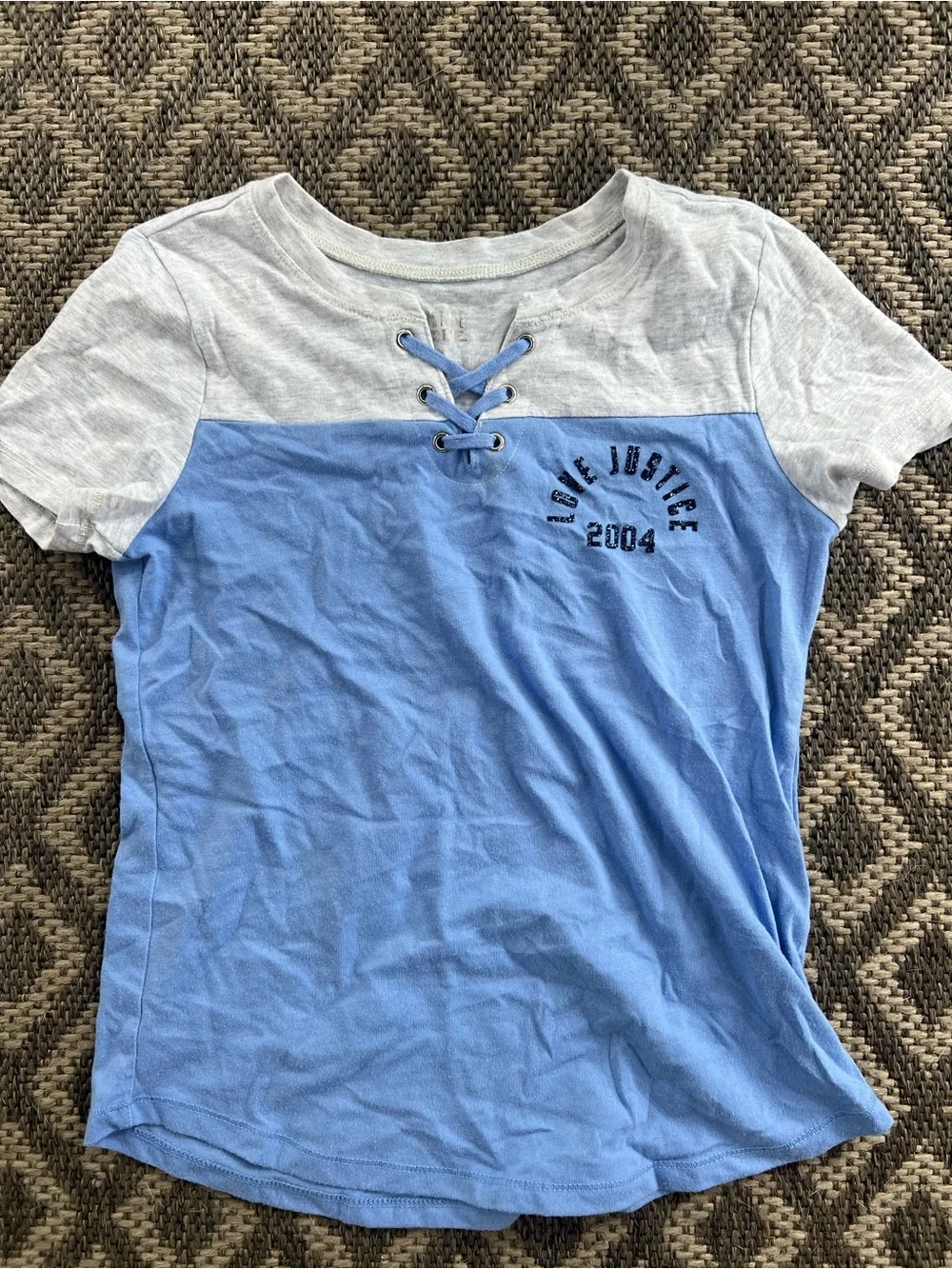 Justice Blue & White Tee